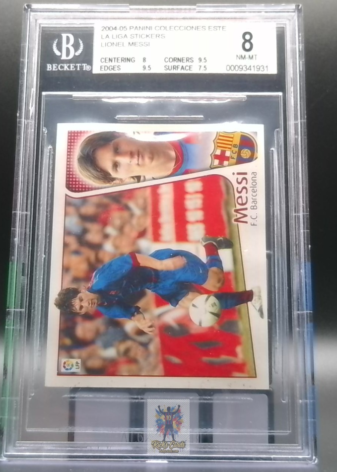 2004-05 Panini Colecciones Este La Liga Stickers 288 Lionel Messi Rookie BGS 8 