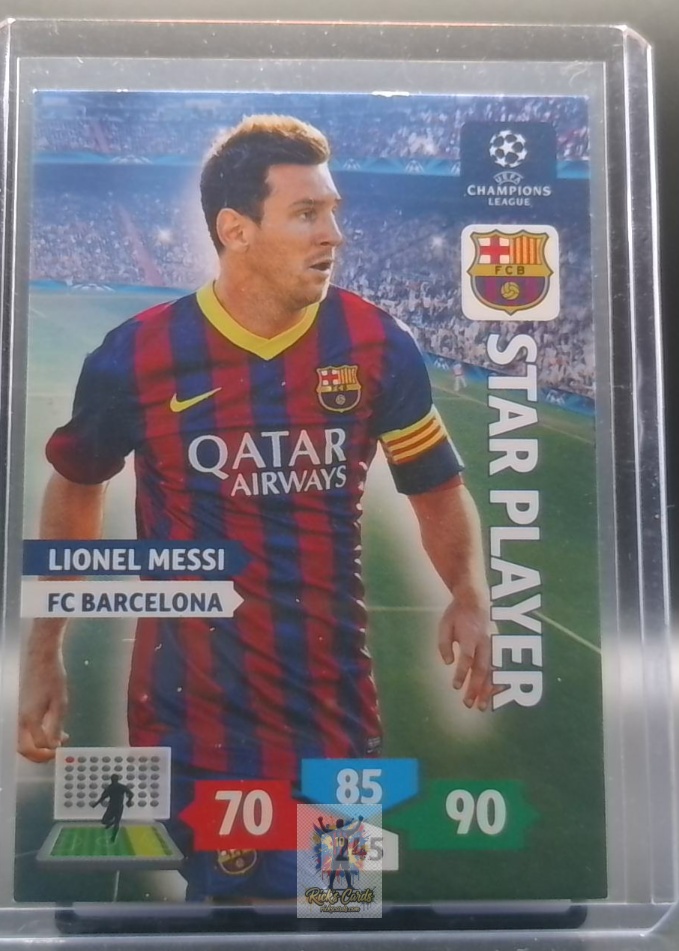2013-14 Panini Adrenalyn XL Road to 2014 FIFA World Cup Lionel Messi Star Player insert card (#245). 506